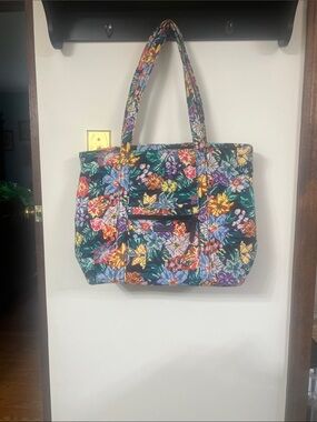 Vera Bradley Floral Multi-Color Quilted Tote Bag